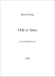 Odi et Amo SSAATTBB choral sheet music cover Thumbnail